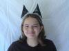 Black vinyl bat ears with lace